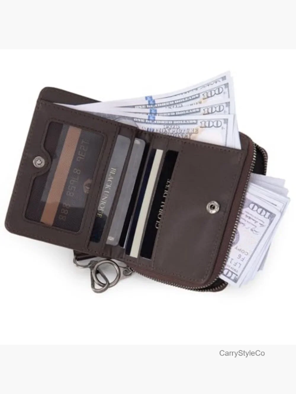 Small RFID Blocking Wristlet Wallet with Detachable Strap